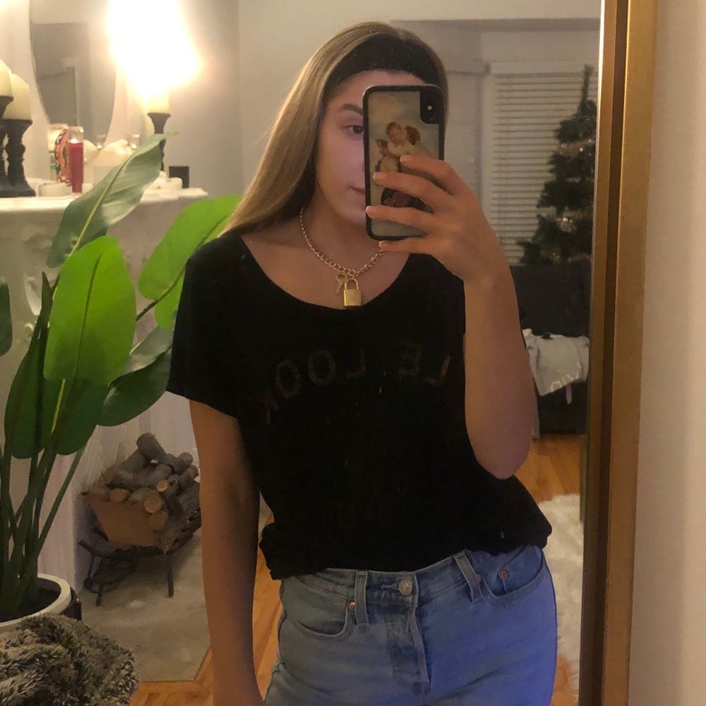 Zara black t shirt